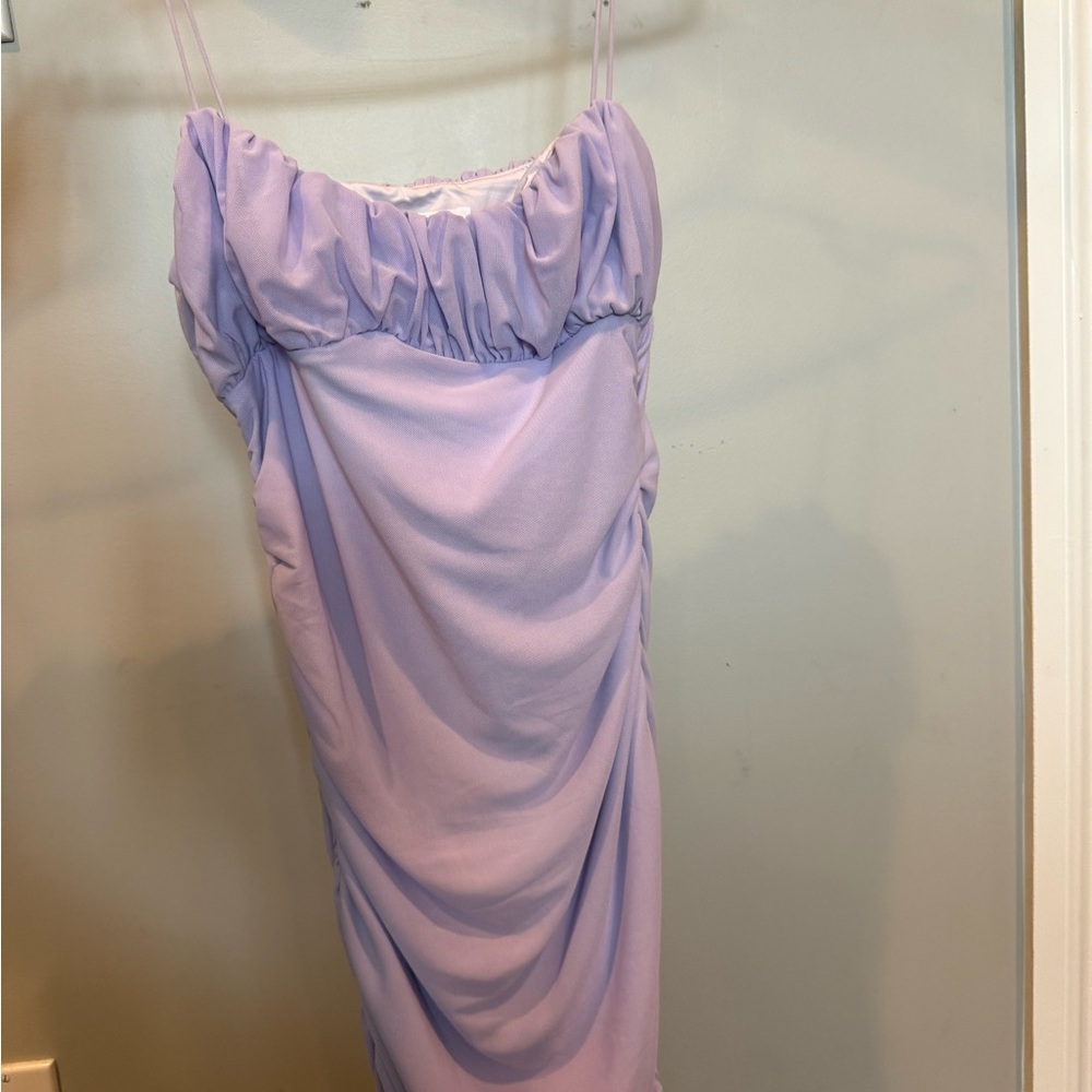 Lavender Ruched Dress
